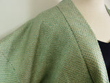 総絞り 羽織 鹿子絞り 薄い緑色  日本製 絹製 Kimono jacket