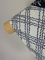 美品 浴衣 注染 団扇模様  japanese yukata 日本製品 白色系