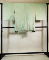 総絞り 羽織 鹿子絞り 薄い緑色  日本製 絹製 Kimono jacket