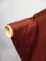 ほぼ美品 女性 着物 色無地 日本の家紋入  正絹 手縫い 臙脂色系(茶色っぽい赤)