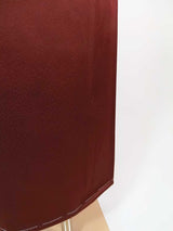 ほぼ美品 女性 着物 色無地 日本の家紋入  正絹 手縫い 臙脂色系(茶色っぽい赤)