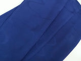 美品 女性 着物 色無地 日本の家紋入 正絹 手縫い 青色