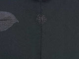 美品 黒羽織 漆織 橘模様 絹製 日本製品 日本の家紋入り Kimono jacket