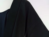 黒羽織 船模様 日本刺繍 絹製品 日本の家紋入り 日本製品 Kimono jacket