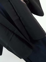 黒羽織 船模様 日本刺繍 絹製品 日本の家紋入り 日本製品 Kimono jacket