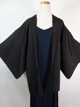 黒羽織 幻の鳥鳳凰模様 相良刺繍 日本の家紋入り 絹製品 日本製品 Kimono jacket