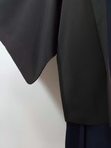 黒羽織 幻の鳥鳳凰模様 相良刺繍 日本の家紋入り 絹製品 日本製品 Kimono jacket