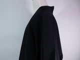 美品 黒羽織 花模様 日本刺繍 絹製品 日本製品 Kimono jacket