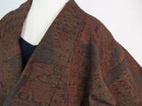 未使用 紬着物 十日町 キリバメ模様 Japanese kimono 絹製 日本製品 美品