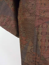 未使用 紬着物 十日町 キリバメ模様 Japanese kimono 絹製 日本製品 美品