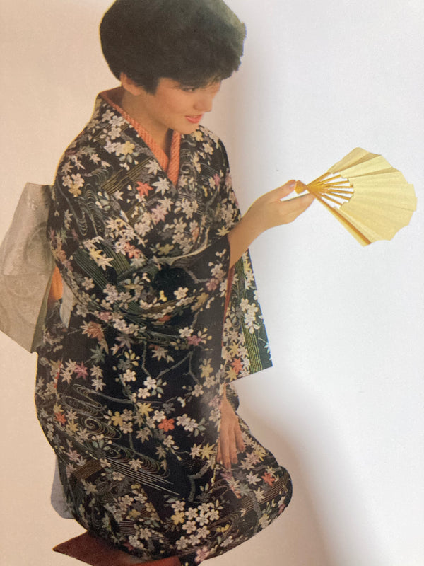 kimono kimono gown  kimono robe 着物　小紋　帯