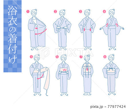 浴衣の着付けについて　About dressing yukata