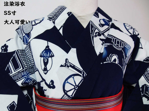 Japanese yukata kimono リサイクル　浴衣　