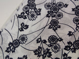 Almost beautiful, yukata, hand-stitched with floral design, combed fabric, SS size, white