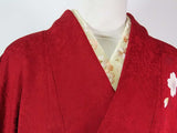 新品 Furisode Kimono Full Set 正絹 桜文様 花文様 袋帯・やまと誂え刺繍半衿長襦袢・帯揚げ・帯締め付き Ready to Wear 逸品