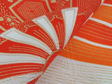 Vintage Silk Furisode Kimono | Rough Waves, Genji-guruma & Gosho-guruma Motifs with Gold-thread Couching Embroidery (Kinkoma-shishu)