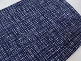 粋な藍染調 かすれ格子文様 Men’s Yukata 本染め Hand-Sewn Cotton Summer Kimono ③