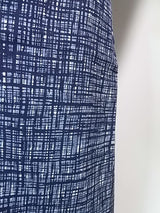 粋な藍染調 かすれ格子文様 Men’s Yukata 本染め Hand-Sewn Cotton Summer Kimono ③