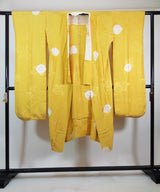 逸品 振袖 松に宝尽くし文様 金彩 縮緬 深紅系 正絹 長襦袢付き 2点セット