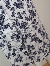 Almost beautiful, yukata, hand-stitched with floral design, combed fabric, SS size, white