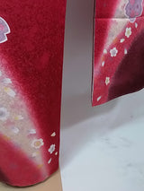 新品 Furisode Kimono Full Set 正絹 桜文様 花文様 袋帯・やまと誂え刺繍半衿長襦袢・帯揚げ・帯締め付き Ready to Wear 逸品