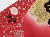 New Silk Furisode Kimono｜鹿子絞り 花文様 金彩 正絹 赤黒ぼかし Japanese Formal Kimono