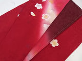 新品 Furisode Kimono Full Set 正絹 桜文様 花文様 袋帯・やまと誂え刺繍半衿長襦袢・帯揚げ・帯締め付き Ready to Wear 逸品