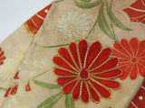 Luxury Furisode Kimono｜雲取り花文様 金駒刺繍 金彩 正絹 Silk Japanese Formal Kimono
