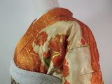 Luxury Furisode Kimono｜雲取り花文様 金駒刺繍 金彩 正絹 Silk Japanese Formal Kimono