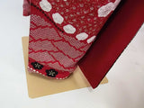New Silk Furisode Kimono｜鹿子絞り 花文様 金彩 正絹 赤黒ぼかし Japanese Formal Kimono