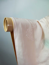 美品 振袖 長襦袢セット 作家物 正絹 金彩 銀通糸 花文様 上品ブルー系 ガード加工済　Easy-to-wear furisode