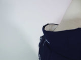 ほぼ美品　注染　浴衣　菖蒲文様　手縫い　藍染　大人可愛い　濃紺色