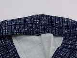 粋な藍染調 かすれ格子文様 Men’s Yukata 本染め Hand-Sewn Cotton Summer Kimono ③