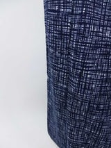 粋な藍染調 かすれ格子文様 Men’s Yukata 本染め Hand-Sewn Cotton Summer Kimono ③