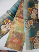 新品 Furisode Kimono Full Set 正絹 桜文様 花文様 袋帯・やまと誂え刺繍半衿長襦袢・帯揚げ・帯締め付き Ready to Wear 逸品