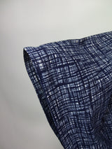 粋な藍染調 かすれ格子文様 Men’s Yukata 本染め Hand-Sewn Cotton Summer Kimono ③