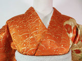 Luxury Furisode Kimono｜雲取り花文様 金駒刺繍 金彩 正絹 Silk Japanese Formal Kimono