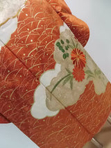 Luxury Furisode Kimono｜雲取り花文様 金駒刺繍 金彩 正絹 Silk Japanese Formal Kimono