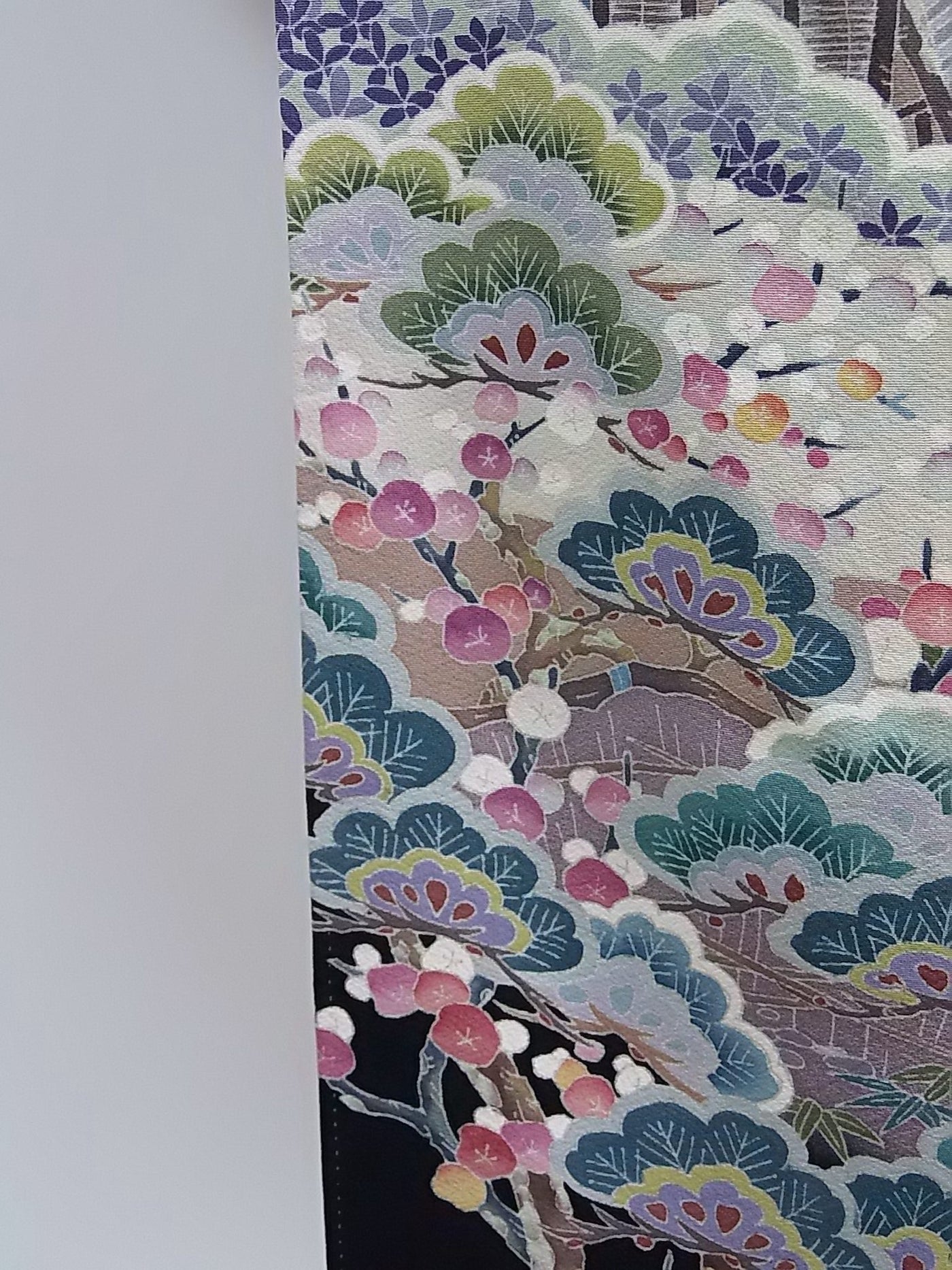美品 黒留袖 作家物 友禅 茶屋辻文様 五つ紋 着物 正絹 桔梗紋 S寸