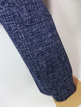 粋な藍染調 かすれ格子文様 Men’s Yukata 本染め Hand-Sewn Cotton Summer Kimono ③