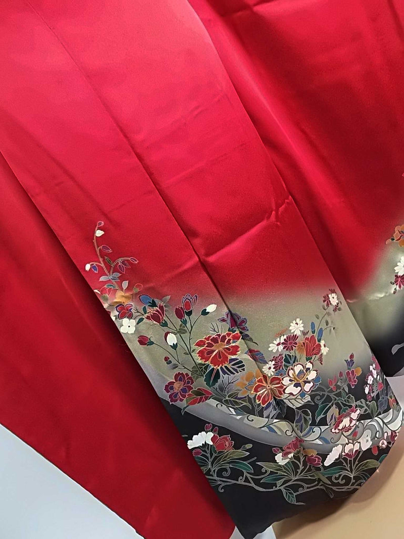 フルセット】振袖（袋帯・長襦袢・帯揚げ・帯締め付き）／正絹／豪華