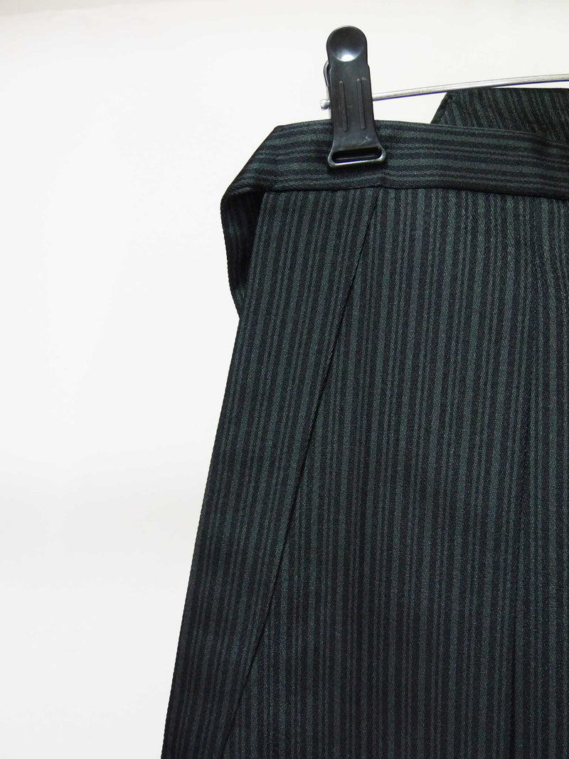 Hakama Pants for Men's Kimono Made in Japan Vertically Striped, Black L-Sun Gyotan Hakama (Skirt Type)