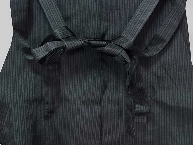 Hakama Pants for Men's Kimono Made in Japan Vertically Striped, Black L-Sun Gyotan Hakama (Skirt Type)