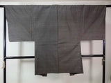Vintage Men’s Kimono Set｜未使用　男着物2点セット 紬着物・羽織・正絹 大島紬ブランド　手縫い 日本製 焦茶色　No13