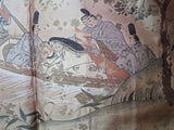 Vintage Men’s Kimono Set｜未使用　男着物2点セット 紬着物・羽織・正絹 大島紬ブランド　手縫い 日本製 焦茶色　No13