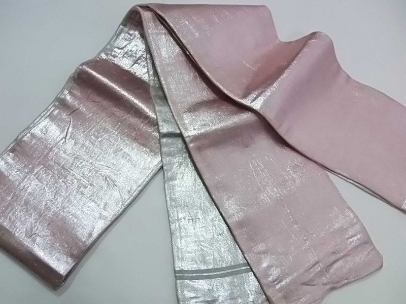 Half-width obi, dancing obi, narrow obi, glitter obi for those who want a different yukata coordinate, lame pink