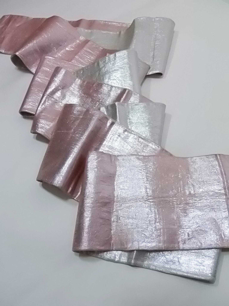 Half-width obi, dancing obi, narrow obi, glitter obi for those who want a different yukata coordinate, lame pink