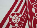 Red Sensu Fan Pattern Hanhaba Obi | 扇文様 半幅帯 浴衣帯 レトロモダン