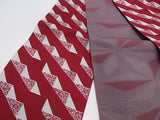 Crimson Geometry Reversible Hanhaba Obi | 麻の葉文様×幾何学模様 リバーシブル半幅帯 未使用 浴衣・小紋に