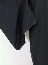 未使用　美品　黒羽織　花に扇模様　金彩　手描き　絹製品　日本製品　Kimono jacket　
